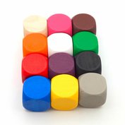 Prázdná kostka šestistranná 16 mm - různé barvy