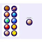 Nálepky - Planety sluneční soustavy
